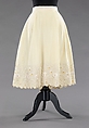 Petticoat, wool, silk, American