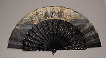 Fan, Wood, paper, metal, possibly Spanish