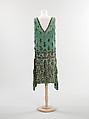 Evening dress, silk, French