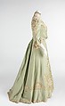 Promenade dress, wool, silk, American