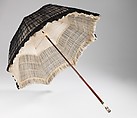 Parasol, Lafarge, silk, wood, metal, marble, enamel, French