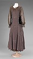 Evening dress, silk, metal, French