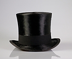 Evening top hat, Scott & Company (British), Fur, silk, leather, British