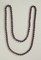 Necklace, amber, American