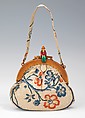 Purse, silk, plastic, French