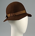 Cloche, Abercrombie and Fitch Co.  American, Wool, silk, American