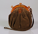 Bag, leather, tortoiseshell, American
