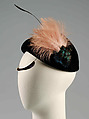 Hat, Jacques Heim (French, 1899–1967), Wool, feathers, French