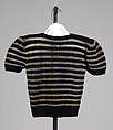Evening sweater, Henri a la Pensée, Wool, metallic, American