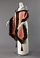 Evening stole, silk, feathers, American