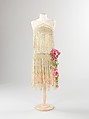 Evening dress, silk, metal, French