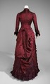 Wedding ensemble, silk, American
