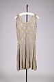 Evening dress, Silk, beads, rhinestones, metallic, American
