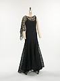 Evening dress, House of Chanel (French, founded 1910), silk, rhinestones, French