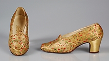Evening shoes, Debusschère of Bruges, Silk, leather, Belgian
