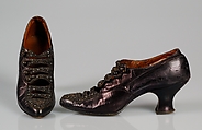 Evening shoes, A.E. Little & Co.  American, Leather, beads, American