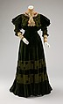 Dinner dress, Jeanne Hallée French, cotton, silk, metal, French