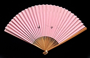 Fan, Wood, paper, paint, Japanese