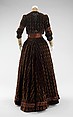 Dinner dress, Rouff (French, 1844–1914), silk, jet beads, rhinestones, French