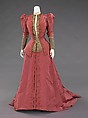 Dinner dress, House of Worth  French, silk, metal, rhinestones, French