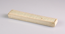 Fan, Ivory, silk, mother-of-pearl, metal, possibly Chinese