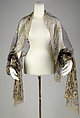 Evening stole, Silk, cotton, American