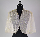 Evening cape, Silk, sequins, American