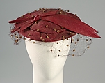Hat, Miss Sally Milgrim  American, Straw, silk, American