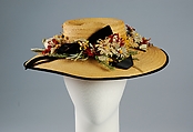 Hat, Jay-Thorpe, Inc., Straw, synthetic, American