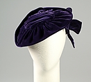 Hat, Miss Sally Milgrim  American, Silk, American