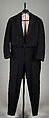 Evening suit, Burnham & Phillips (American), Wool, silk, American