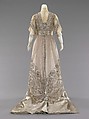 Evening dress, Attributed to Alice M. Dunstan (American, active 1892–1926), silk, pearl, American