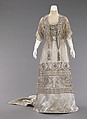 Evening dress, Attributed to Alice M. Dunstan (American, active 1892–1926), silk, pearl, American