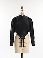 Evening blouse, Attributed to Norman Norell (American, Noblesville, Indiana 1900–1972 New York), wool, silk, jet, leather, American