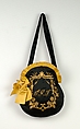 Evening bag, Silk, metallic, American