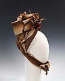 Bonnet, straw, silk, American
