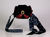 Evening muff, Silk, metallic, American