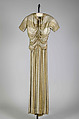 Dinner dress, Bergdorf Goodman  American, Metallic, American