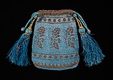 Evening pouch, silk, metal, American
