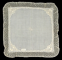 Handkerchief, Linen, possibly French