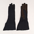 Gloves, Aris French, Linen, leather, French