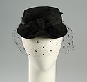 Hat, Caroline Reboux  French, Wool, hair, silk, French