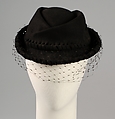 Hat, Caroline Reboux  French, Wool, hair, silk, French