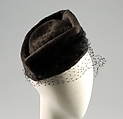 Toque, Caroline Reboux  French, Wool, hair, French