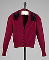 Evening sweater, Mainbocher  French and American, Wool or synthetic, silk, American