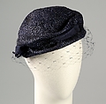 Hat, Rose Valois French, Straw, silk, French