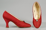Evening pumps, N. Greco French, Silk; rhinestones, French