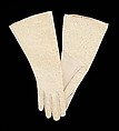 Gauntlets, cotton, leather, French