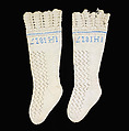 Stockings, Cotton, beads, German