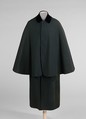 Evening cloak, wool, silk, Unknown